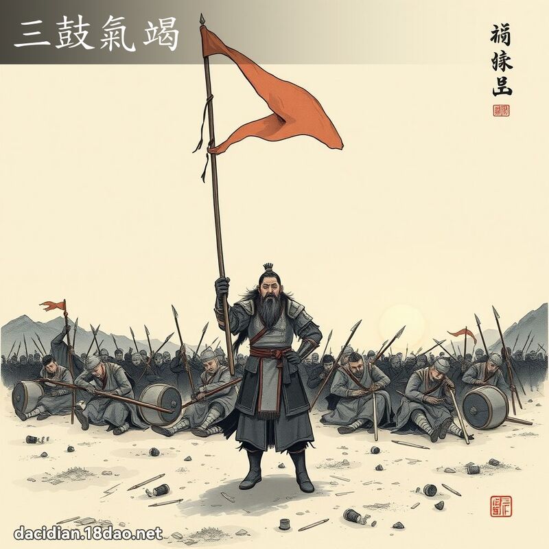 三鼓气竭 配图