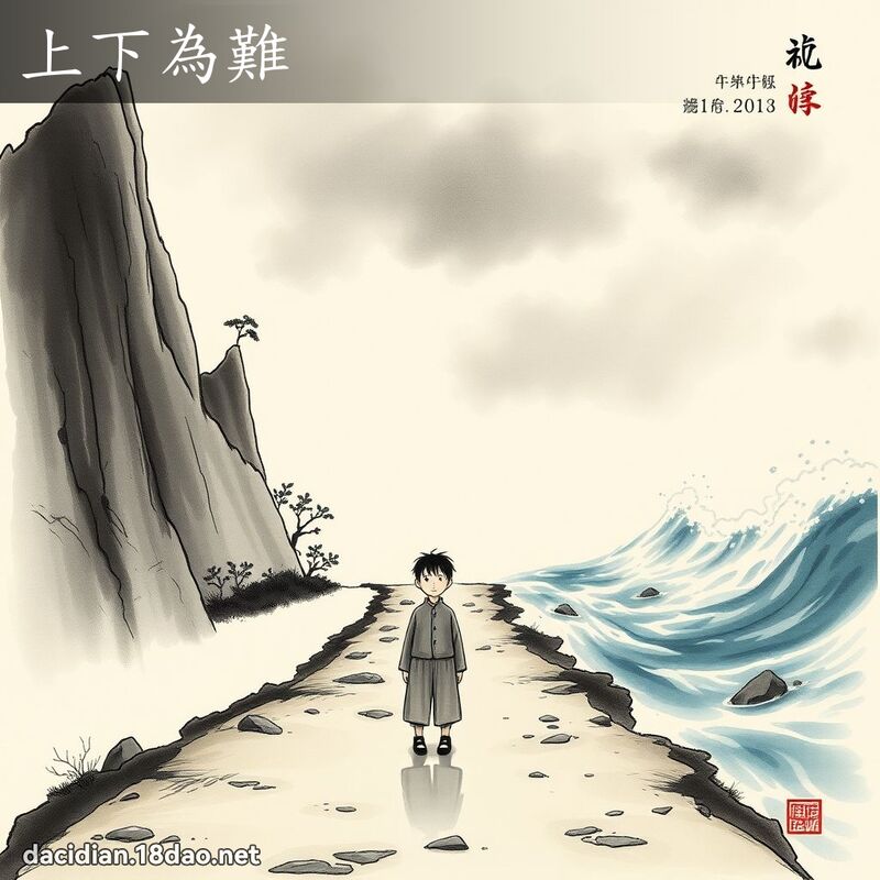 上下为难 配图