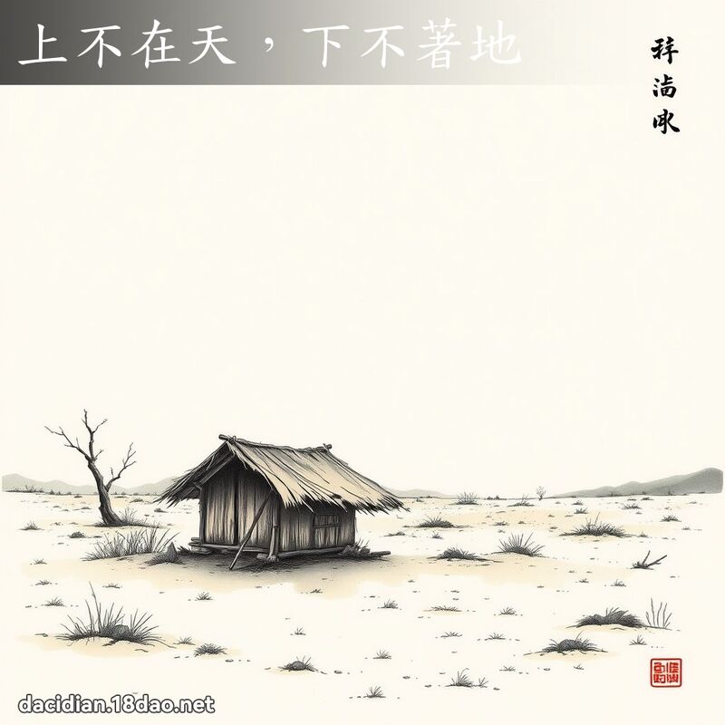 上不在天,下不著地 配图