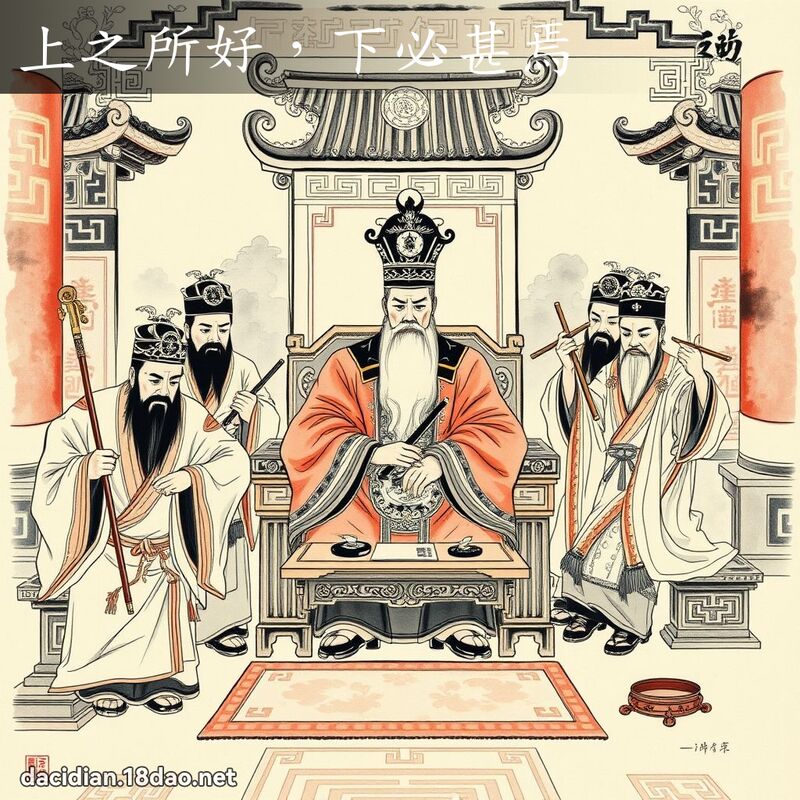 上之所好,下必甚焉 配图