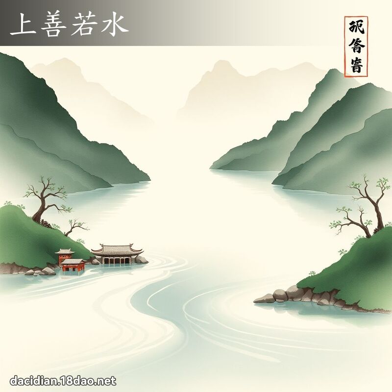 上善若水 配图