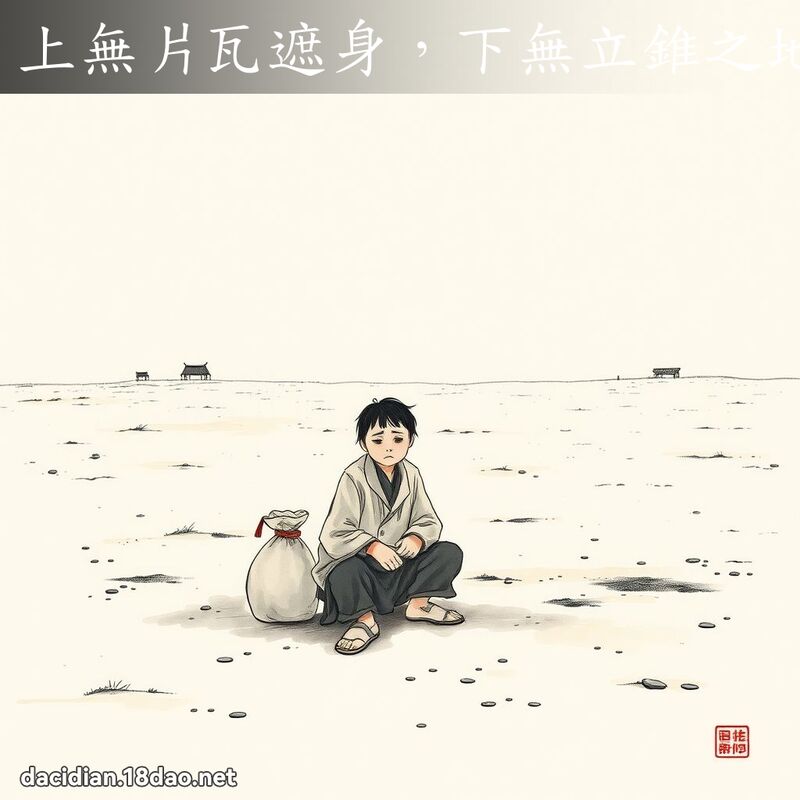 上无片瓦遮身,下无立锥之地 配图