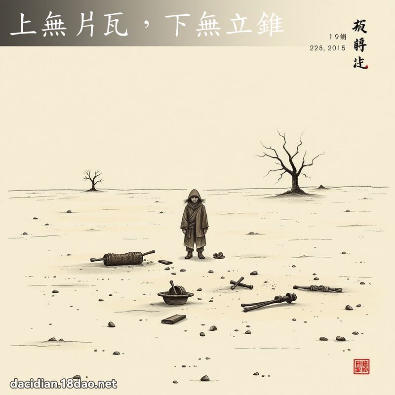 上无片瓦,下无立锥 配图