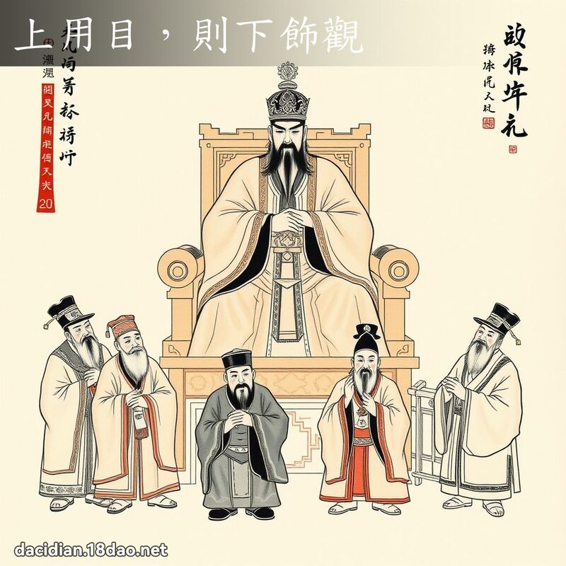 上用目,则下饰观 配图