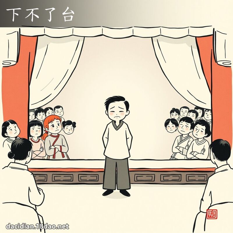 下不了台 配图