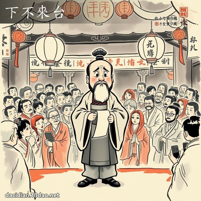 下不来台 配图