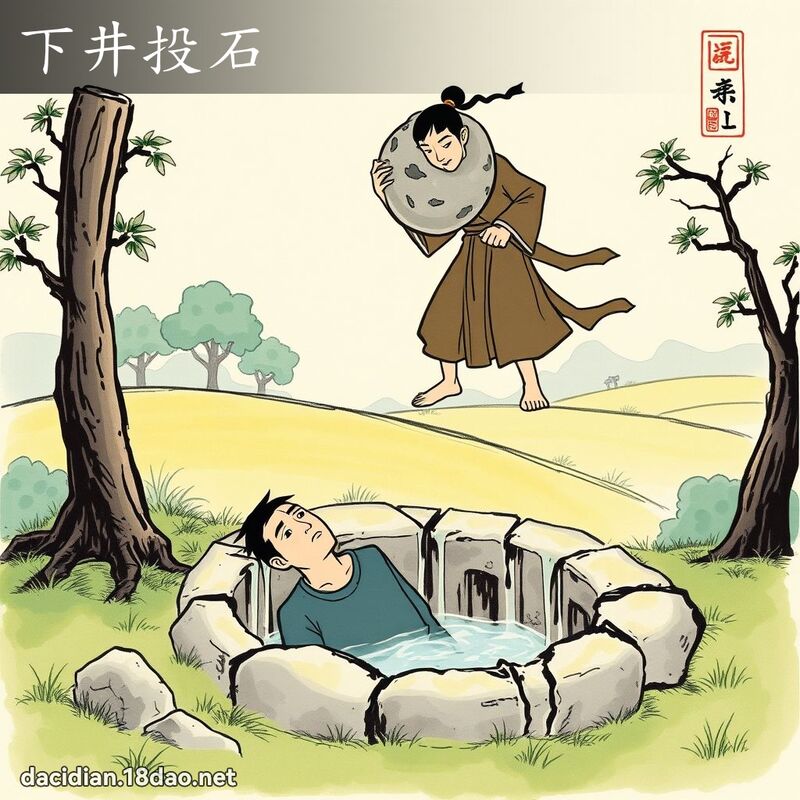 下井投石 配图
