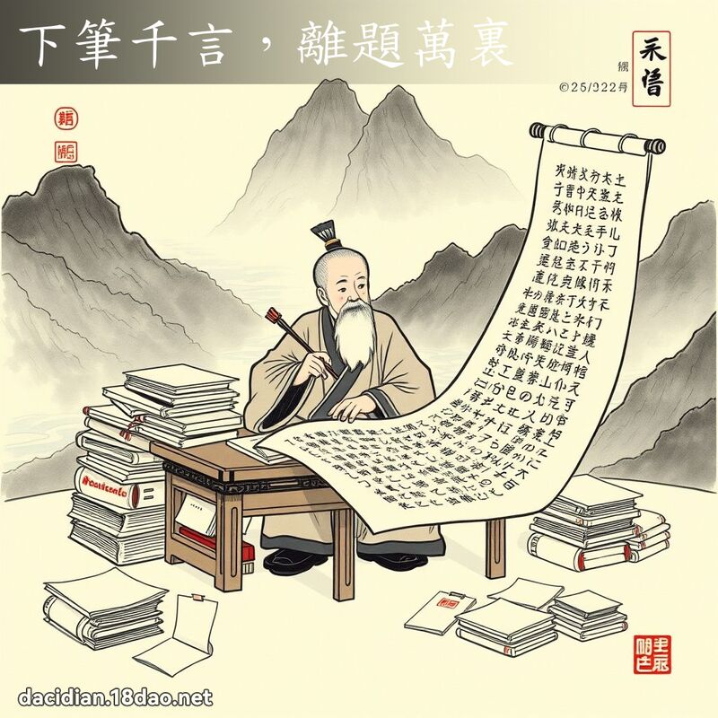 下笔千言,离题万裏 配图