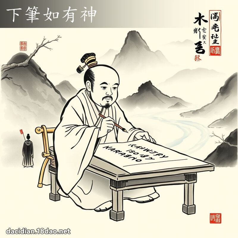 下笔如有神 配图