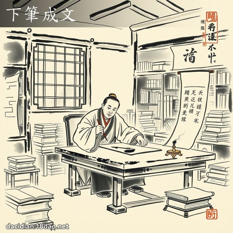 下笔成文 配图