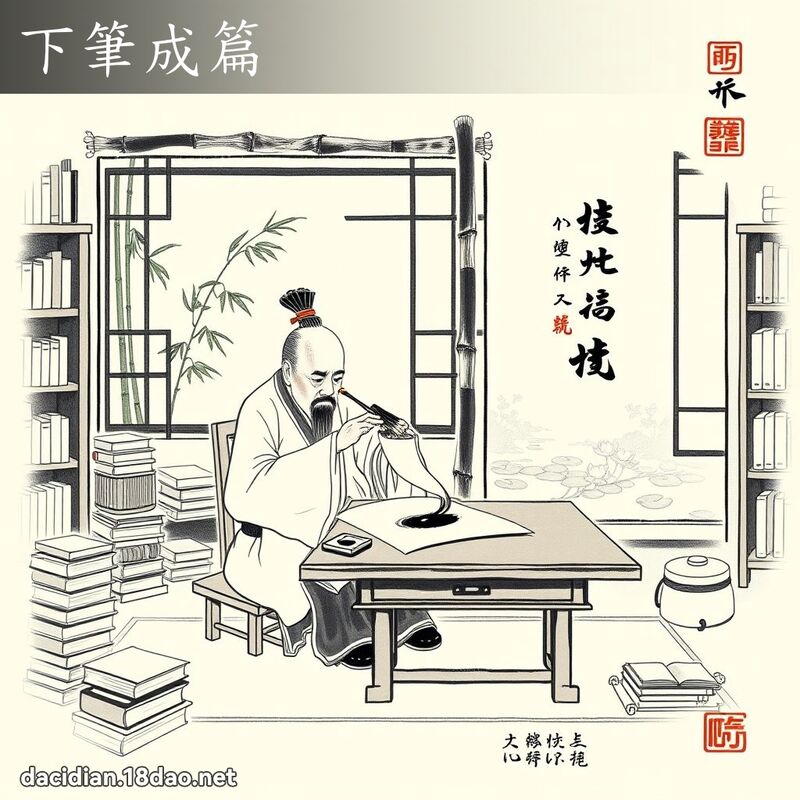 下笔成篇 配图