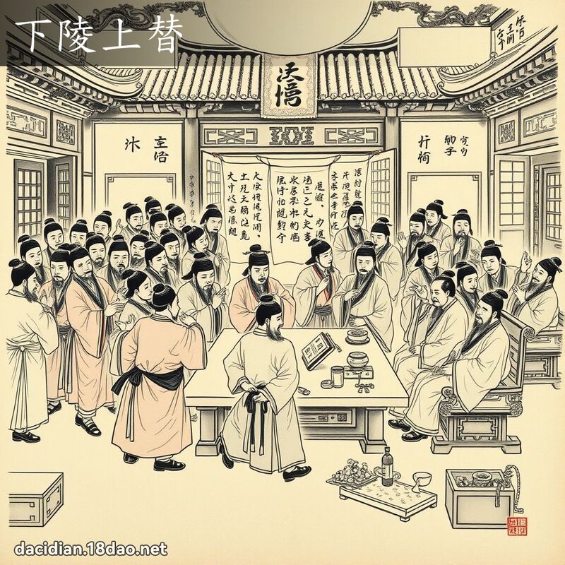 下陵上替 配图