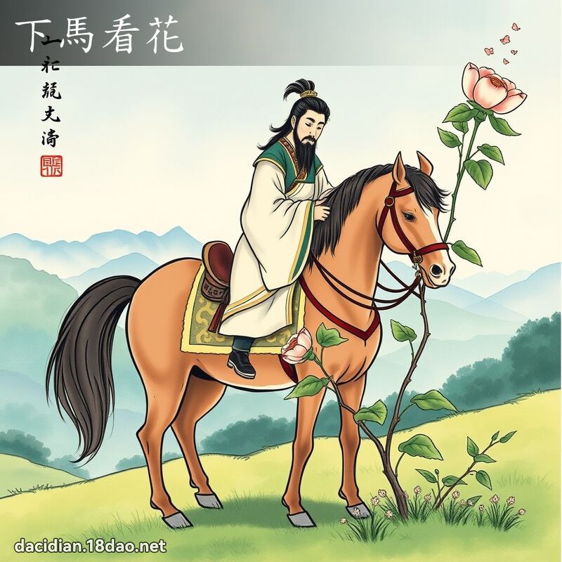 下马看花 配图