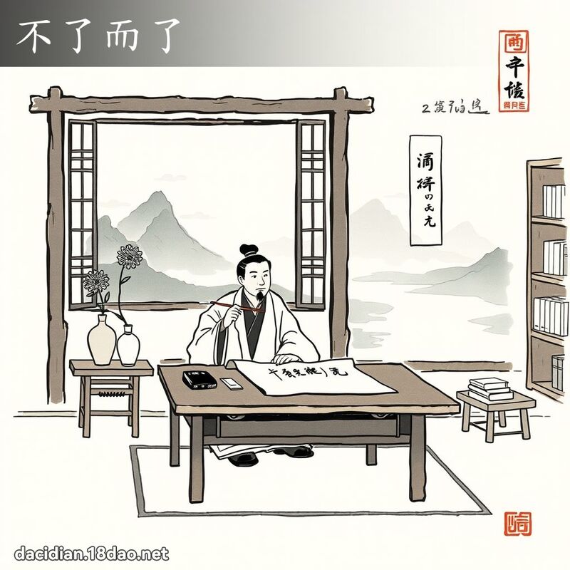 不了而了 配图