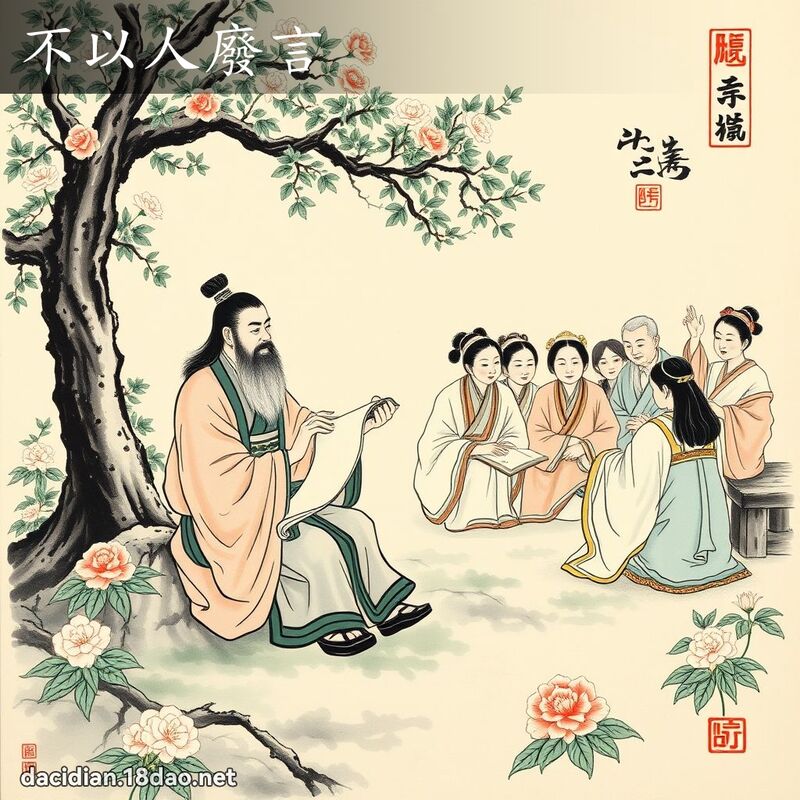 不以人废言 配图