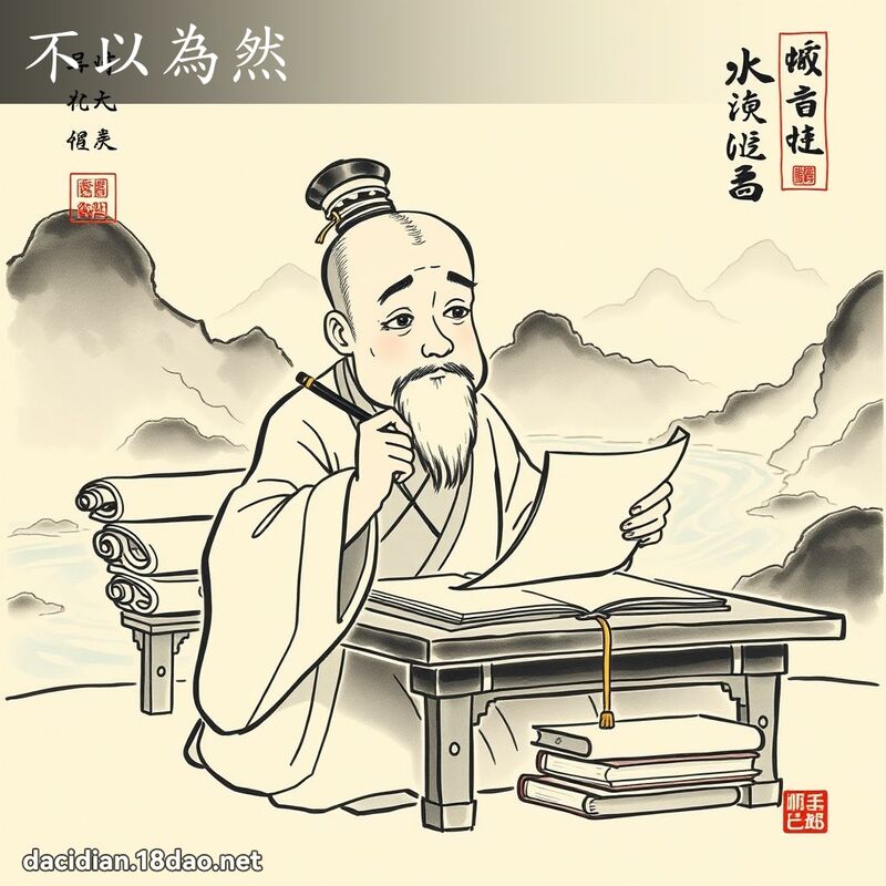 不以为然 配图