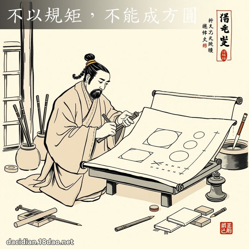 不以规矩,不能成方圆 配图