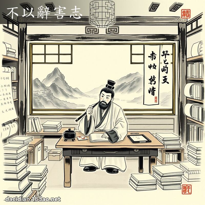 不以辞害志 配图