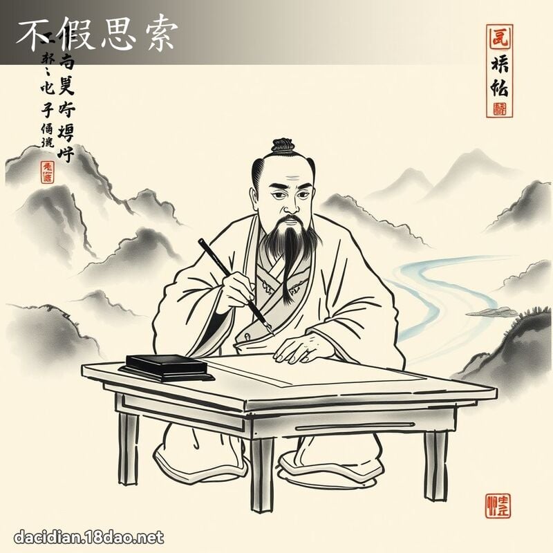 不假思索 配图