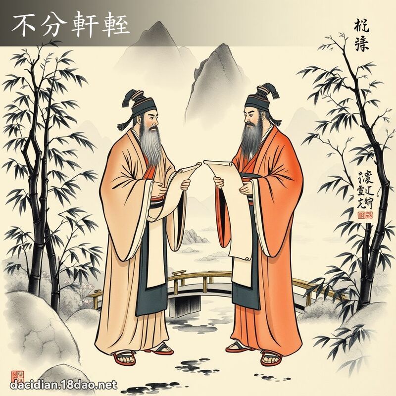 不分轩輊 配图