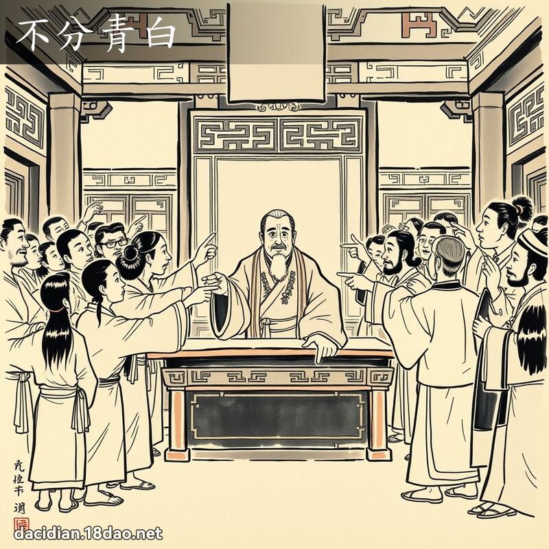 不分青白 配图