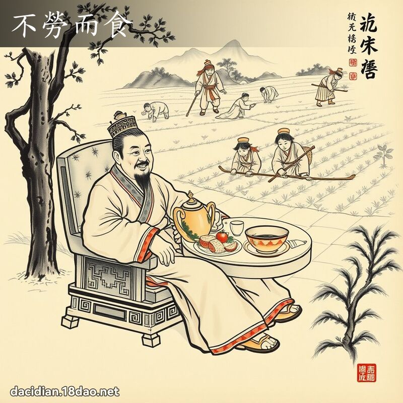 不劳而食 配图