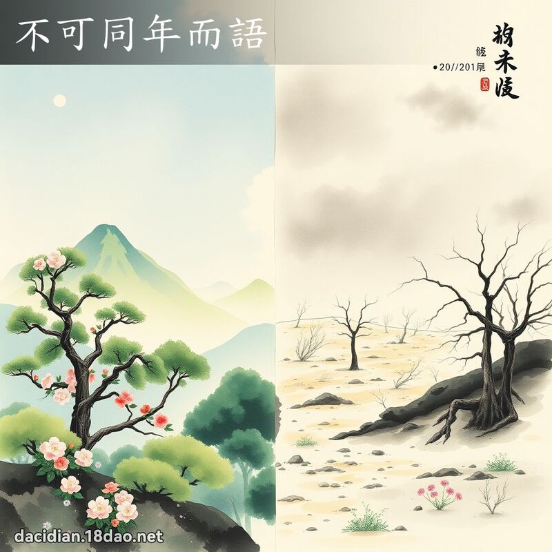 不可同年而语 配图