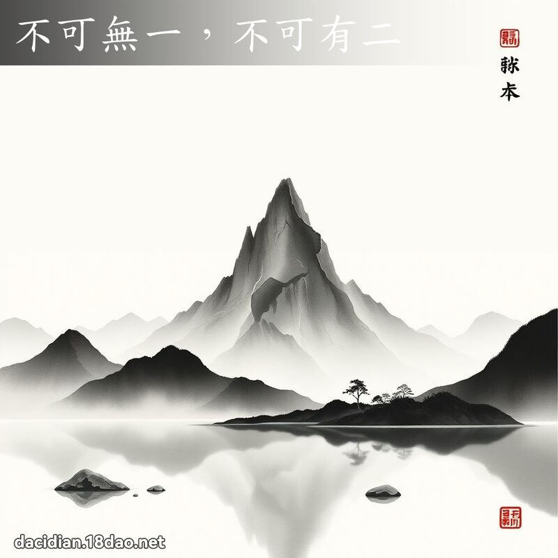 不可无一,不可有二 配图