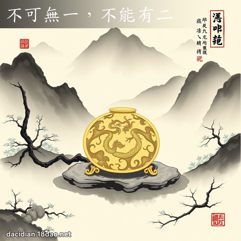 不可无一,不能有二 配图