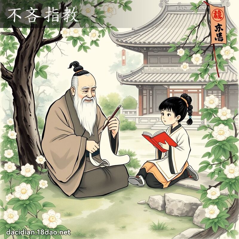 不吝指教 配图