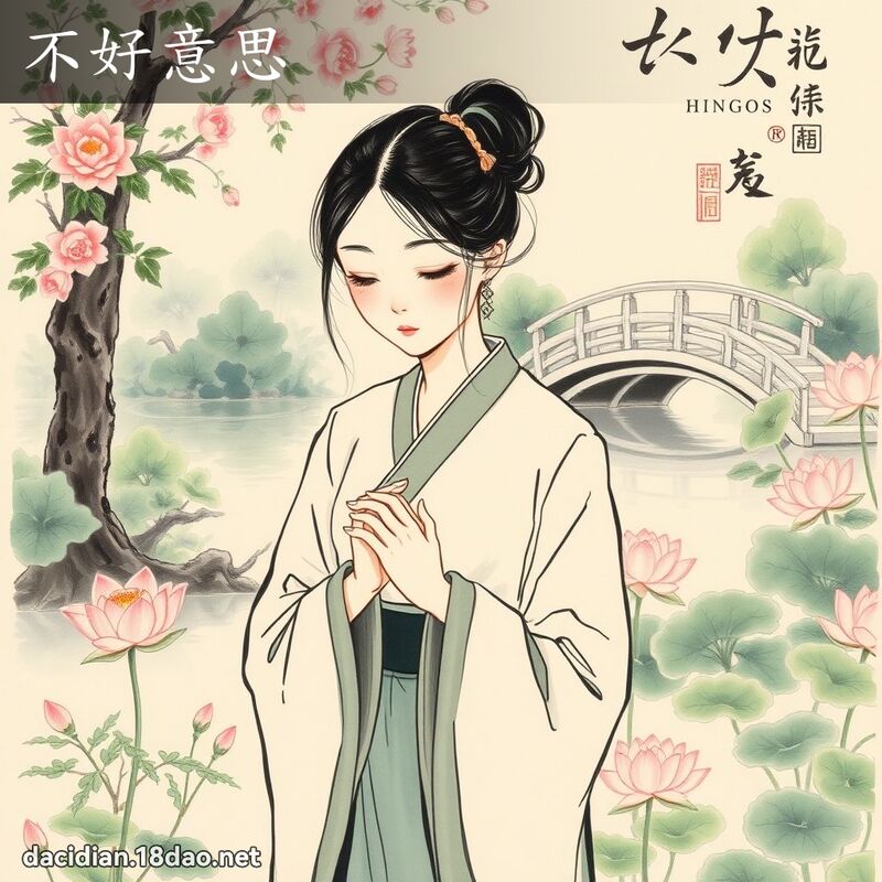 不好意思 配图