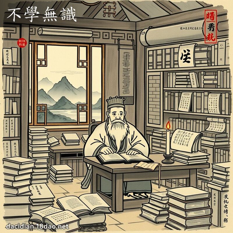 不学无识 配图