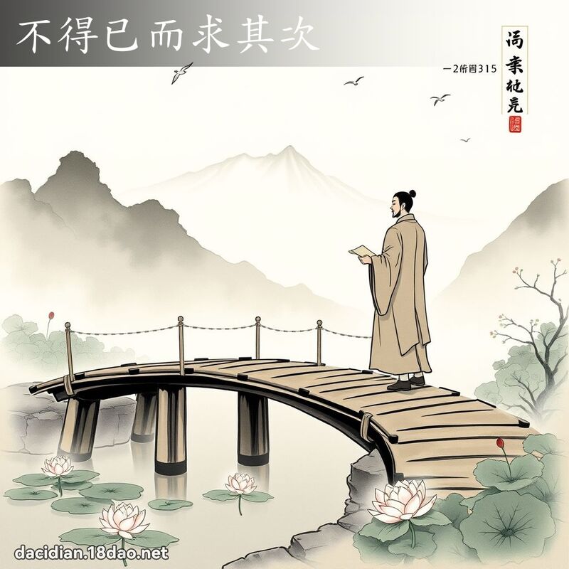 不得已而求其次 配图