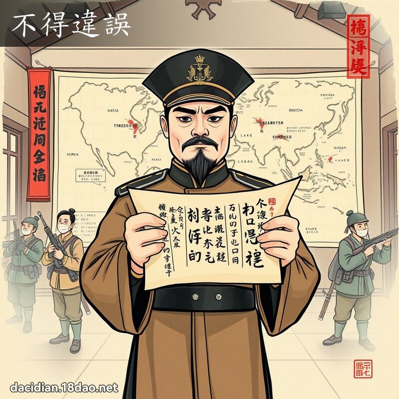不得违误 配图