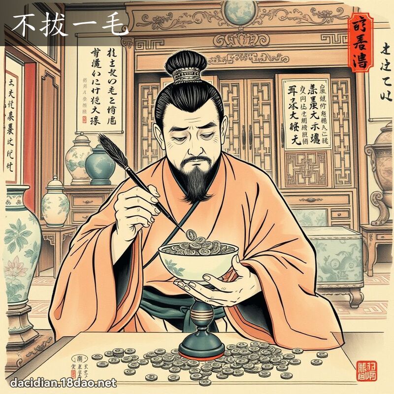 不拔一毛 配图
