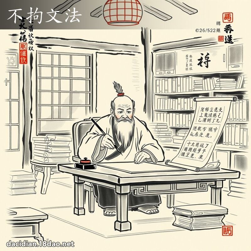 不拘文法 配图