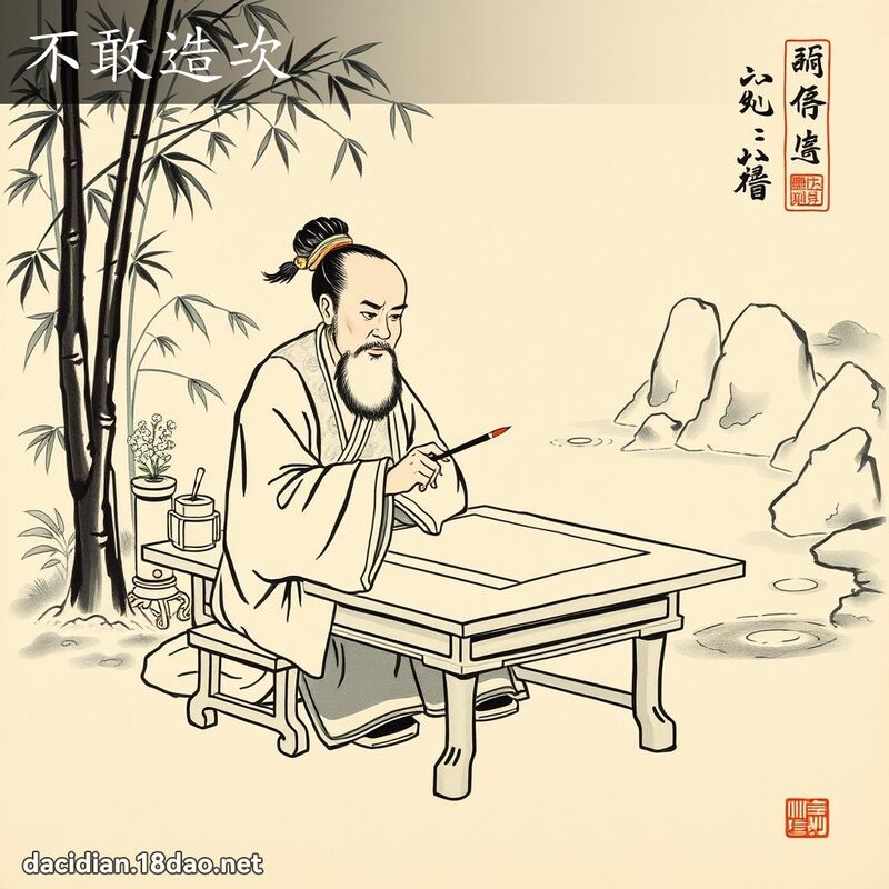不敢造次 配图