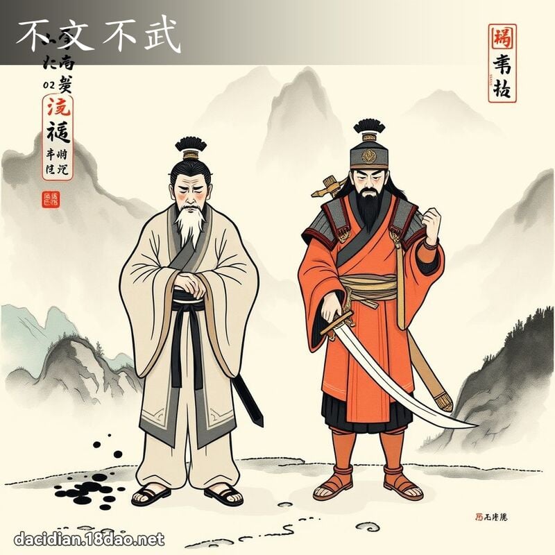 不文不武 配图