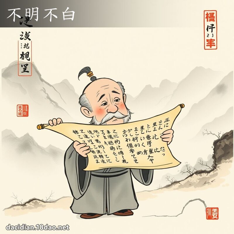 不明不白 配图