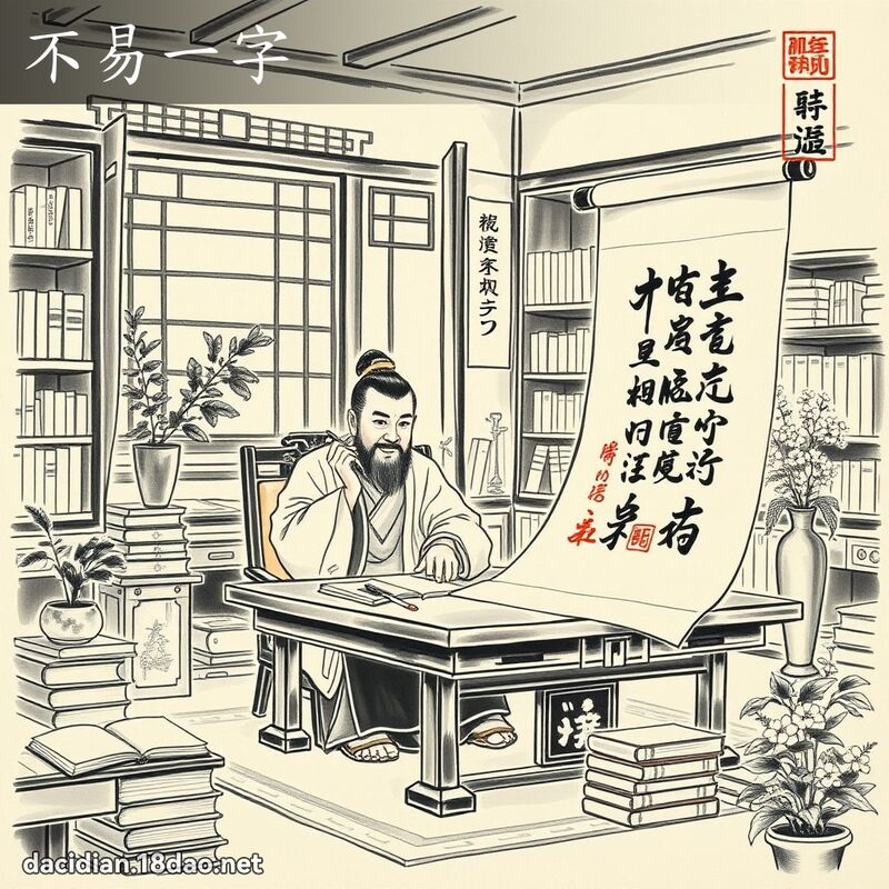 不易一字 配图