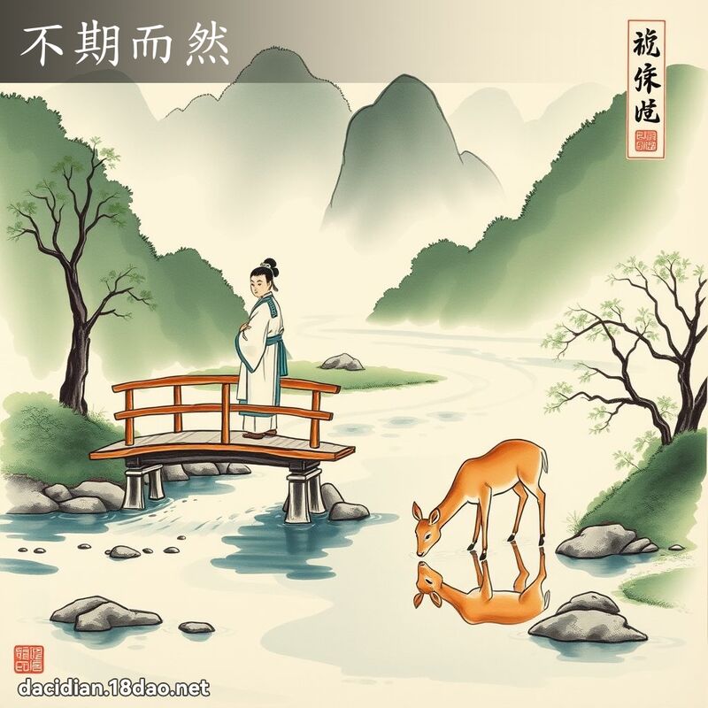 不期而然 配图