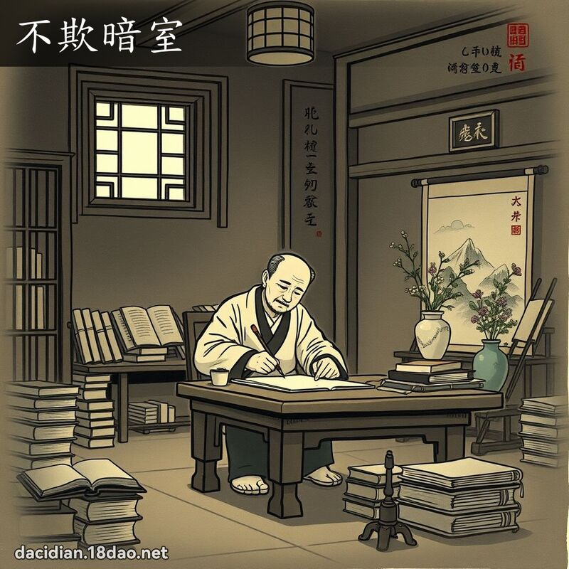 不欺暗室 配图