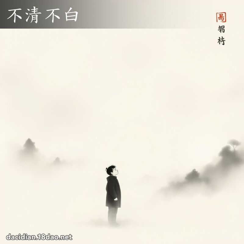 不清不白 配图