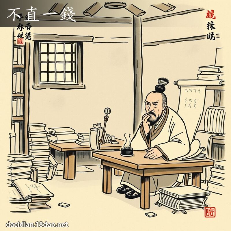 不直一钱 配图