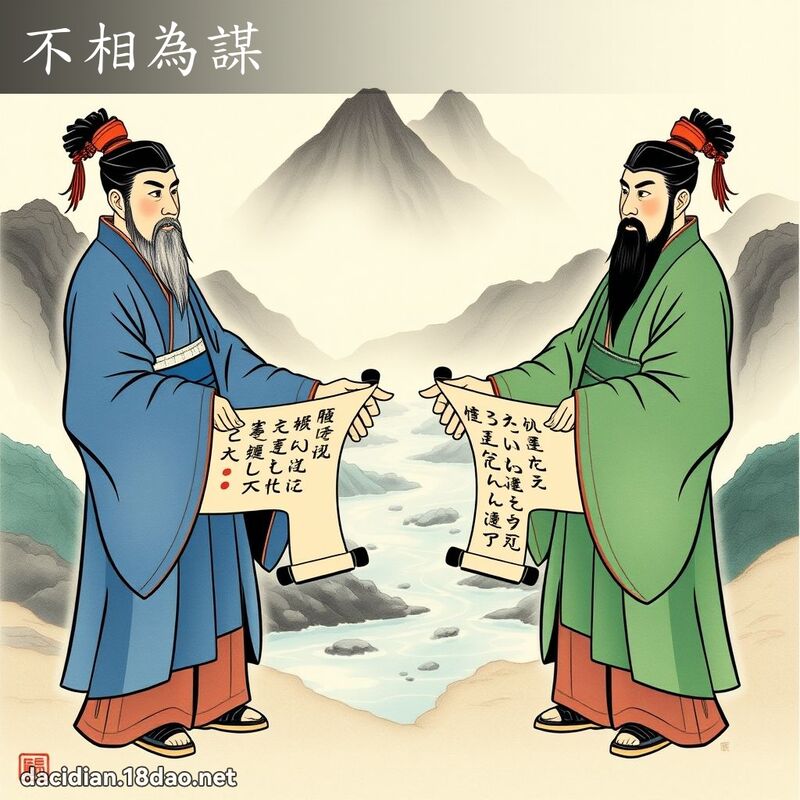 不相为谋 配图