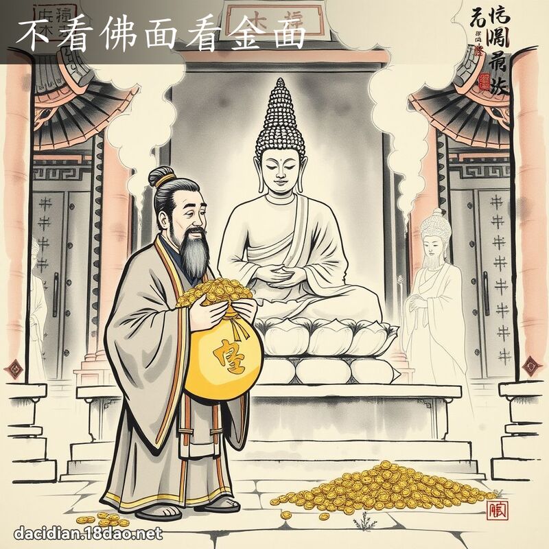 不看佛面看金面 配图