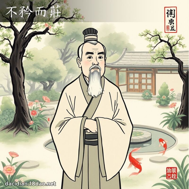 不矜而庄 配图