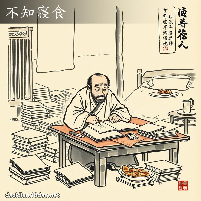 不知寢食 配图