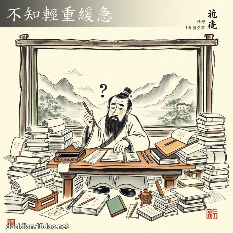 不知轻重缓急 配图