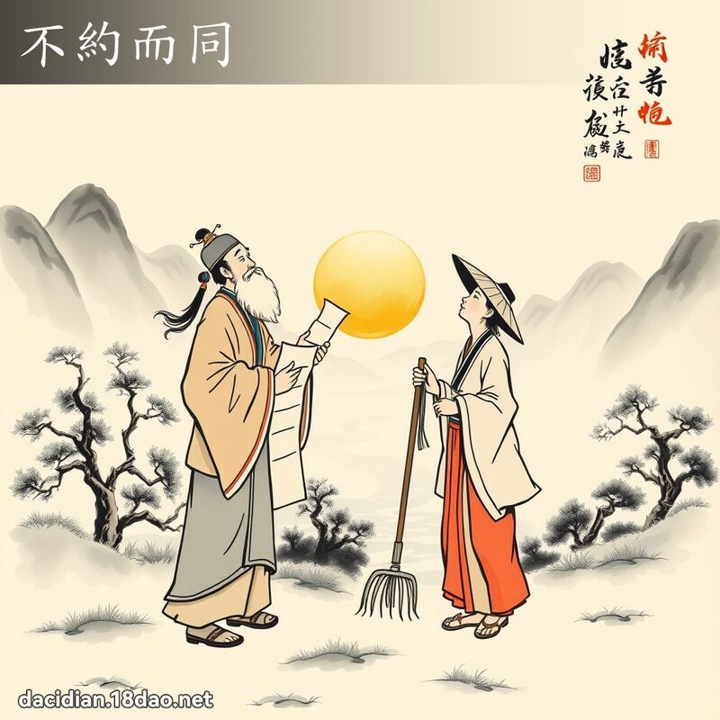不约而同 配图